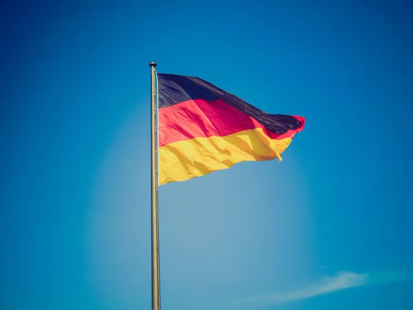 Retro vzhled německá vlajka — Stock fotografie