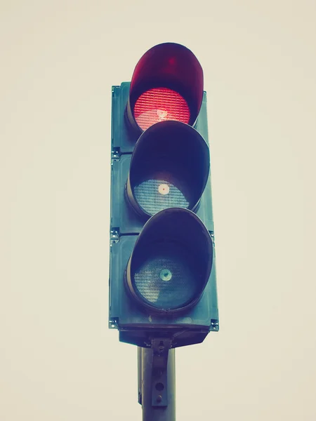 Retro look Traffic light semaphore — Stock Photo, Image