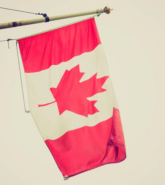 Retro look Canada flag — Stock Photo, Image