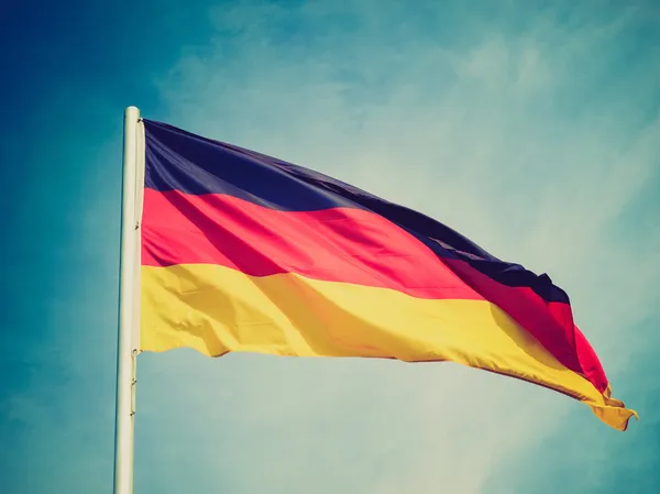 Retro look flagga Tyskland — Stockfoto