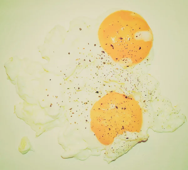 Retro look Fried egg — Stock Photo, Image