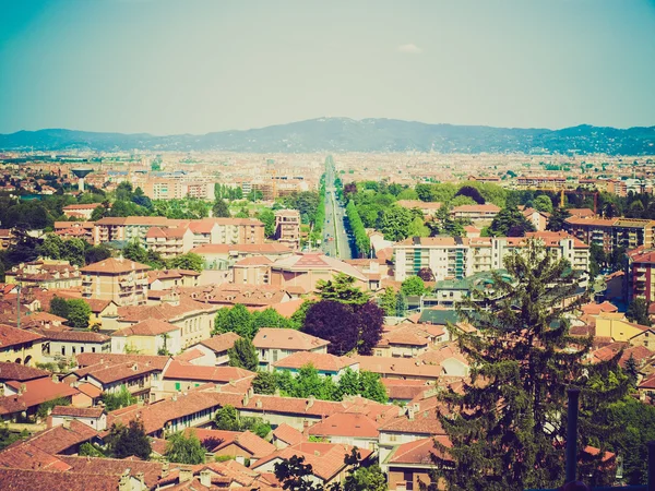 Retro wygląd Panorama Turynu — Zdjęcie stockowe