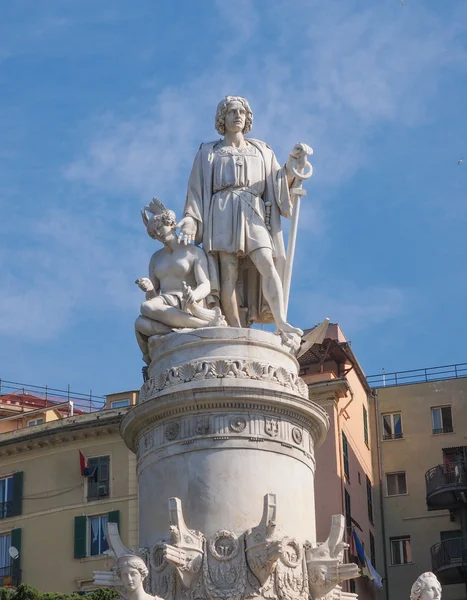 Monumento a Colombo em Génova — Fotografia de Stock