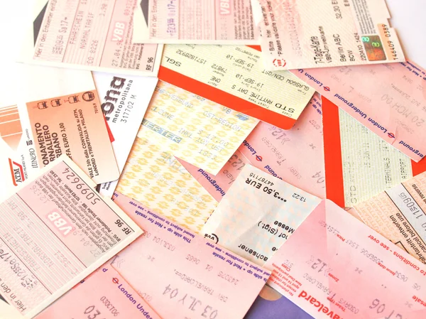 公共交通機関のチケット — ストック写真