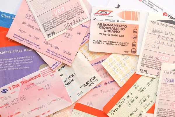 Public transport tickets — Stock Photo, Image