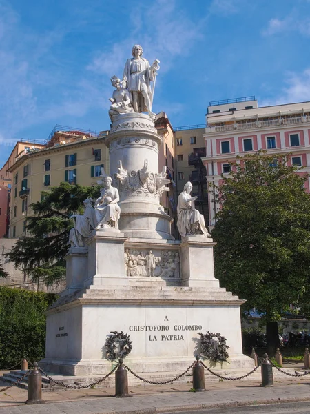 Monumento a Colombo a Genova — Foto Stock