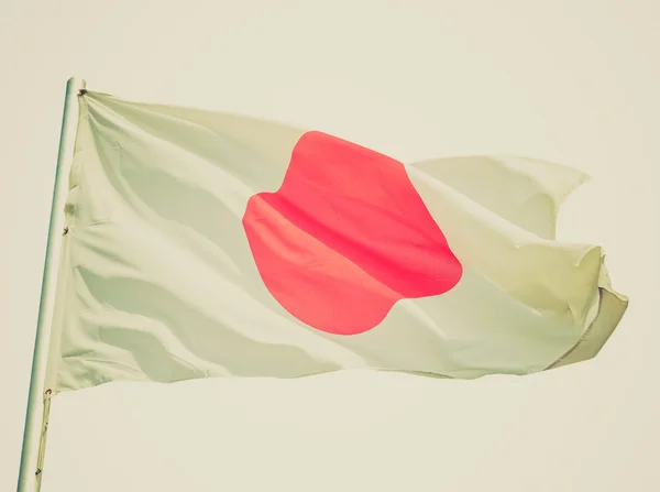 Retro-Look japanische Flagge — Stockfoto