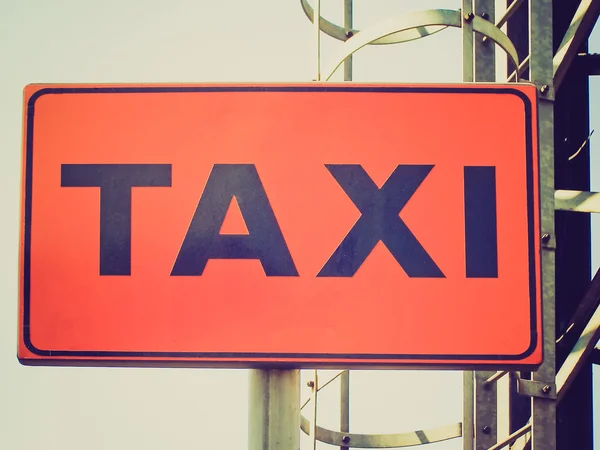 Retro-look taxi tecken — Stockfoto