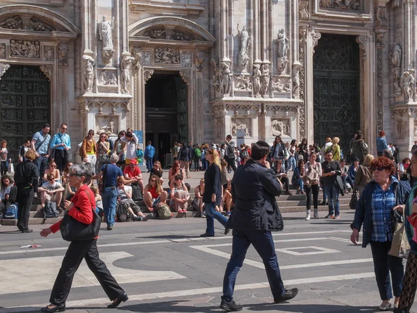 Piazza Duomo Milan — Zdjęcie stockowe