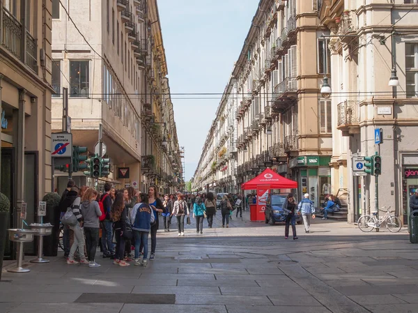 Via Garibaldi Turin — Stock Photo, Image