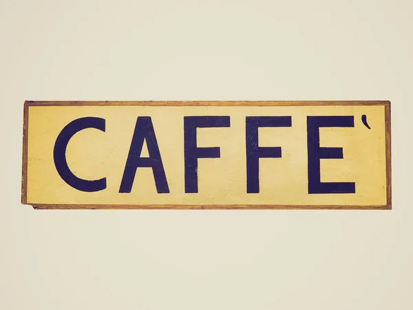 Ретро look Caffe sign — стоковое фото