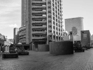 Londra'nın siyah-beyaz barbican Emlak