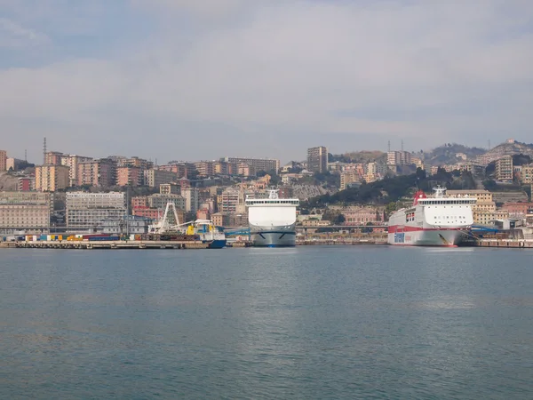 Porto vecchio stary port w Genui — Zdjęcie stockowe