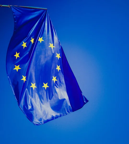 Retro look European flag — Stock Photo, Image
