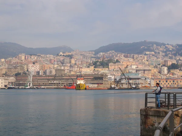 Porto vecchio stary port w Genui — Zdjęcie stockowe