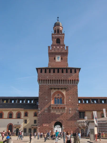 Sforza kastély Milánóban — Stock Fotó