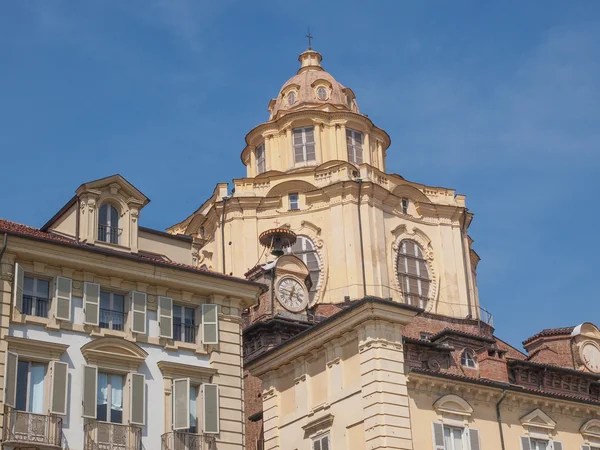 Kościół San lorenzo Turyn — Zdjęcie stockowe