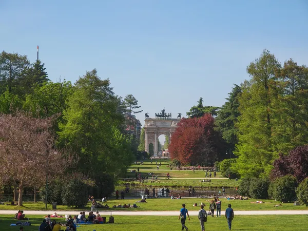 Parco Sempione w Mediolanie — Zdjęcie stockowe