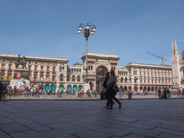 Piazza Duomo Milánó — Stock Fotó