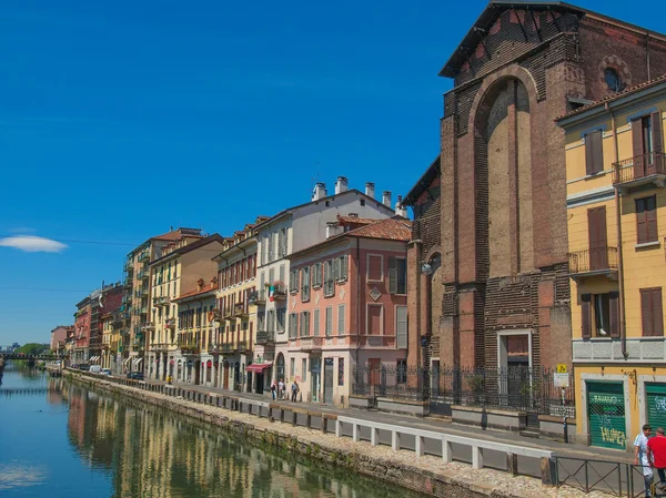 Naviglio grande Mediolan — Zdjęcie stockowe