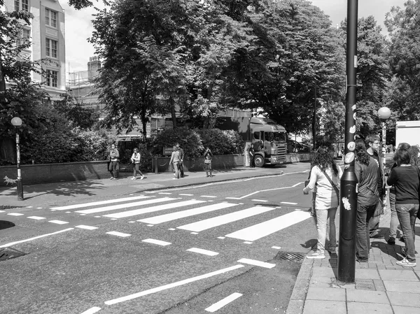 Black and white Abbey Road Londres Royaume-Uni — Photo