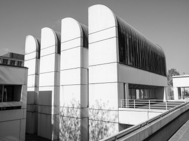 Black and white Bauhaus Archive in Berlin clipart