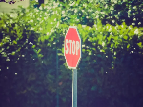 Retro look Stop sign — Stock Photo, Image