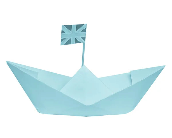 Papier statku z flagą uk — Zdjęcie stockowe