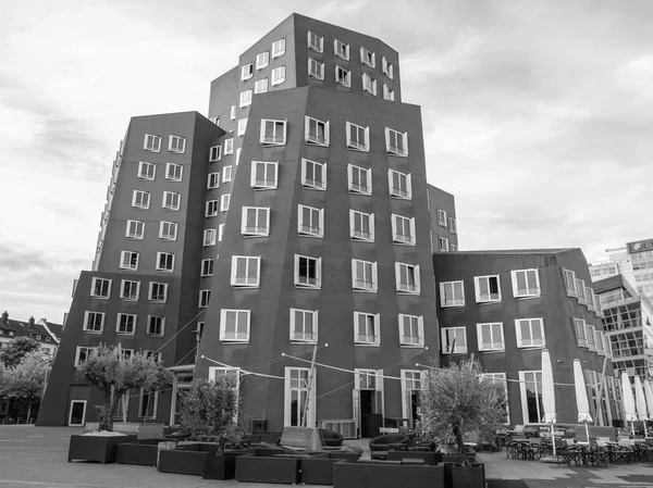 Siyah beyaz medienhafen Düsseldorf — Stok fotoğraf
