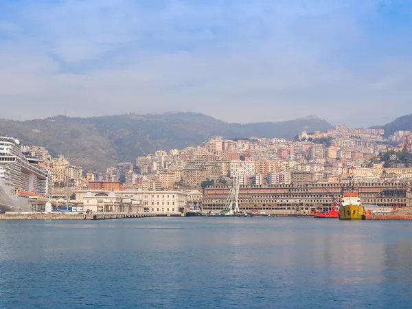 Cenova İtalya deniz manzarası — Stok fotoğraf