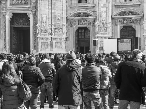 Black and white Mass at Duomo di Milano