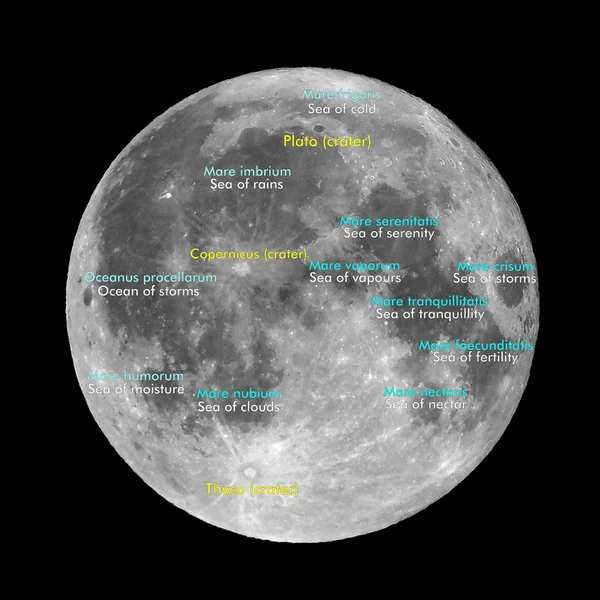 Moon atlas — Stock Photo, Image