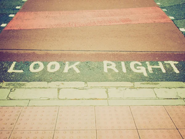 Retro look right sign — стоковое фото