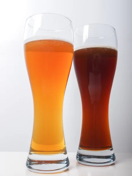 Two glasses of German beer — Stock Photo, Image