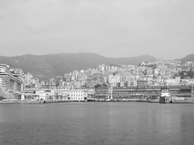 siyah-beyaz porto vecchio eski liman Cenova