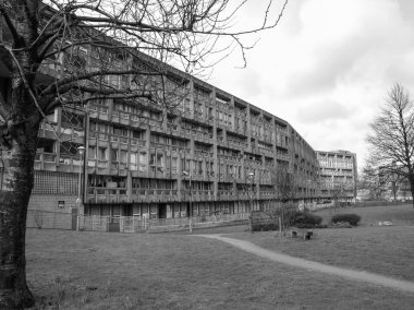 siyah-beyaz robin hood gardens Londra