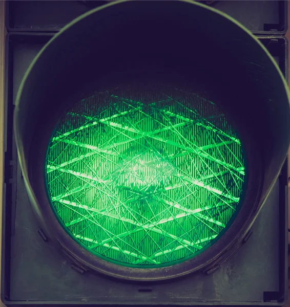 Retro görünüm yeşil ışık — Stok fotoğraf