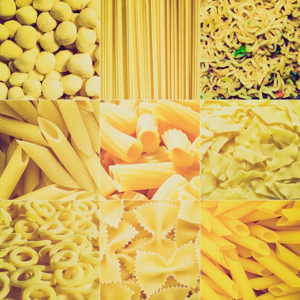 Look retrò Collage di pasta — Foto Stock