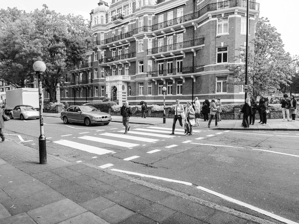Schwarz und weiß abtei straße london uk — Stockfoto