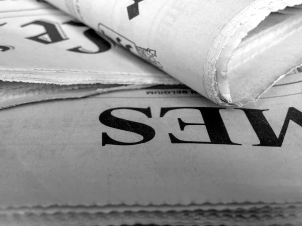 Black and white Newspapers — Stock Photo, Image