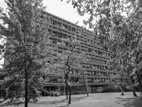 Siyah beyaz corbusierhaus berlin — Stok fotoğraf