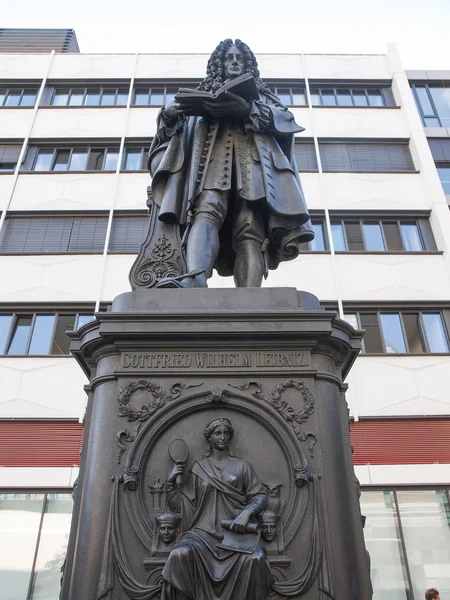 Leibniz Denkmal Leipzig — Fotografia de Stock