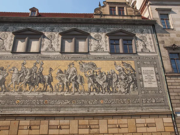 Fuerstenzug Prinsprocessie in Dresden, Duitsland — Stockfoto