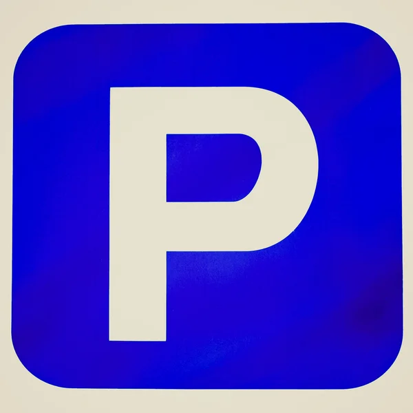 Cartel de estacionamiento de aspecto retro —  Fotos de Stock