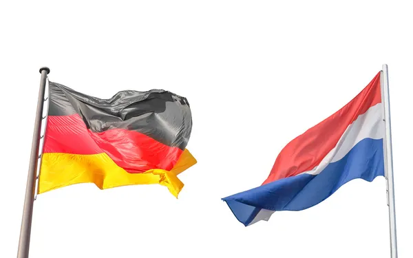 Vlag van Duitsland en Nederland — Stockfoto