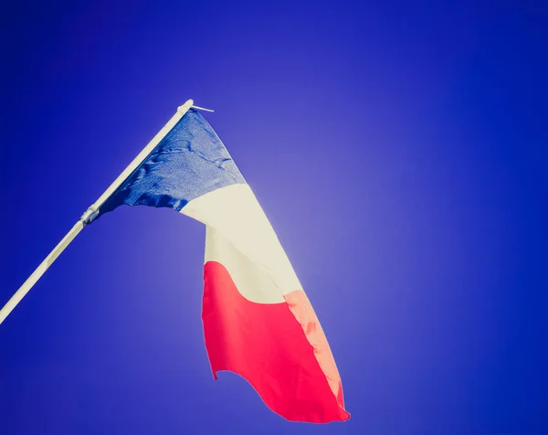 Französische Flagge im Retro-Look — Stockfoto