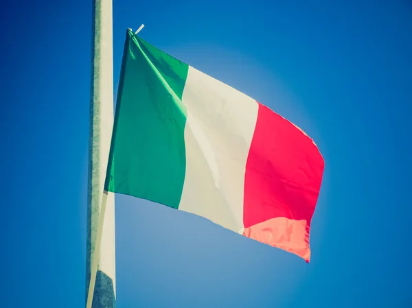 复古风采意大利国旗 — 图库照片