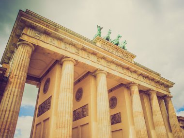 Retro görünüm brandenburger tor berlin