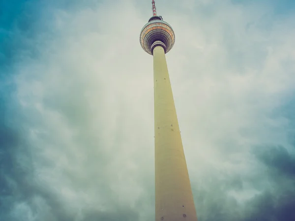 Retro look TV Tower Berlin — Stock Photo, Image