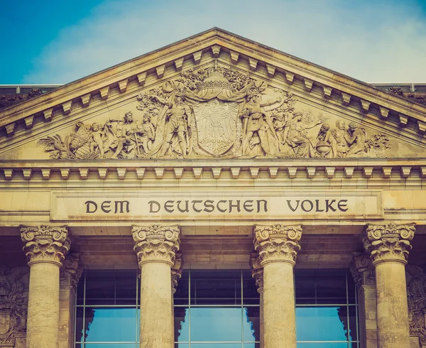 Retro vzhled Reichstagu Berlín — Stock fotografie